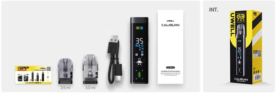 Uwell Caliburn G3 Pro obsah balenia